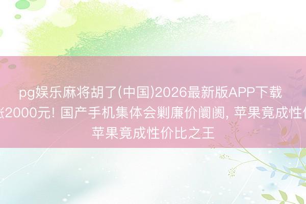 pg娱乐麻将胡了(中国)2026最新版APP下载 最高暴涨2000元! 国产手机集体会剿廉价阛阓, 苹果竟成性价比之王