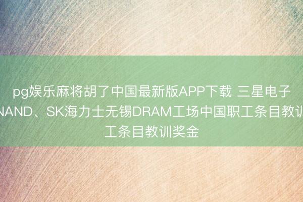 pg娱乐麻将胡了中国最新版APP下载 三星电子西安NAND、SK海力士无锡DRAM工场中国职工条目教训奖金