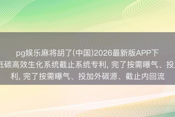pg娱乐麻将胡了(中国)2026最新版APP下载 建投信开环境获得低碳高效生化系统截止系统专利， 完了按需曝气、投加外碳源、截止内回流