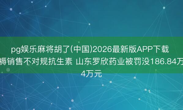 pg娱乐麻将胡了(中国)2026最新版APP下载 坐褥销售不对规抗生素 山东罗欣药业被罚没186.84万元