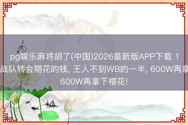pg娱乐麻将胡了(中国)2026最新版APP下载 17家KPL战队转会期花的钱， 王人不到WB的一半， 600W再拿下樱花!
