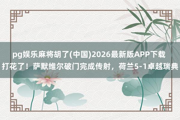 pg娱乐麻将胡了(中国)2026最新版APP下载 打花了！萨默维尔破门完成传射，荷兰5-1卓越瑞典
